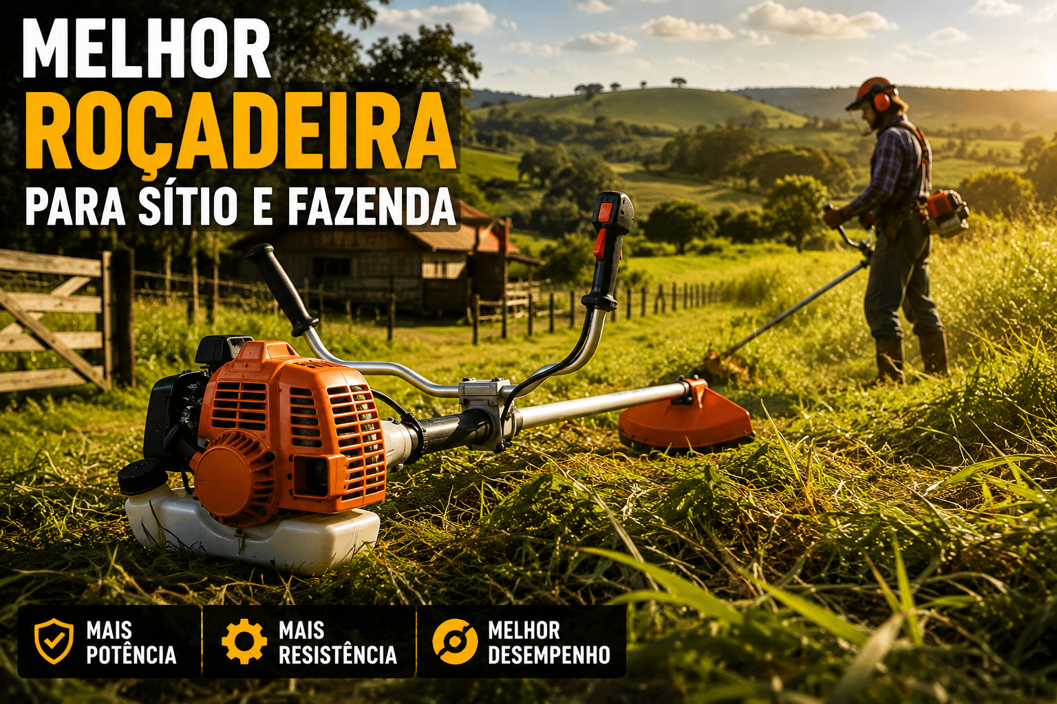 Melhor Roçadeira para Sítio em 2026: 7 Modelos Fortes Para Mato Alto e Uso Pesado